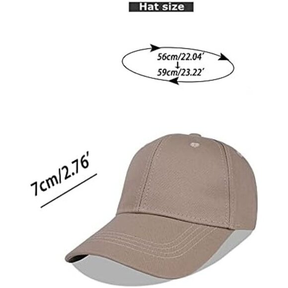 Unisex Structured Coffee Baseball Cap Cotton Fits Washed Denim Adjustable Hat - Picture 5 of 7